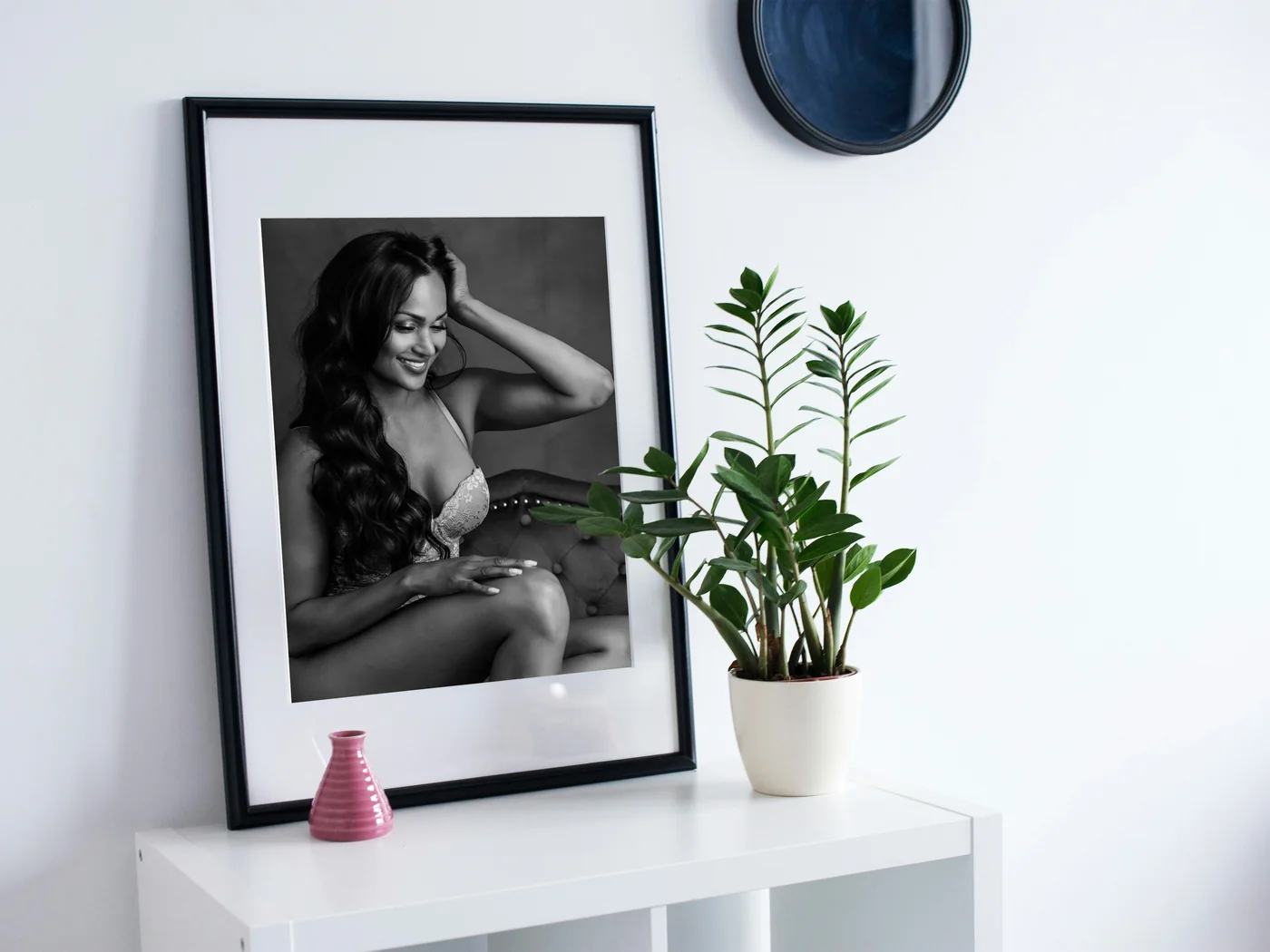 Gerahmter Fine-Art-Abzug und Bildbox als Boudoir-Erinnerungsstück